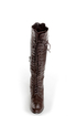 Rocker Brown Lace-Up Knee High Boots
