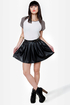 That Girl Studded Black Vegan Leather Skirt