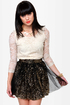 Tulle Intentions Black and Gold Sequin Skirt