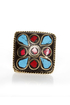 Praising Arizona Red and Turquoise Cocktail Ring