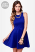 LULUS Exclusive Wanna Race? Royal Blue Dress
