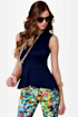 Class President Indigo Blue Top