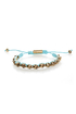 Skull Days Gold and Turquoise Skull Bracelet