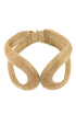 Kissing Coils Gold Cuff Bracelet