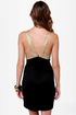 Goldy Two Shoes Black and Gold Sequin Dress