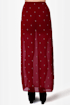 Sainted Love Burgundy Cross Print Maxi Skirt