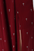 Sainted Love Burgundy Cross Print Maxi Skirt