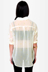 Cross-Promotion Sheer Cream Print Top