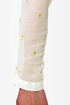 Cross-Promotion Sheer Cream Print Top