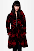 BB Dakota Davida Black Print Coat