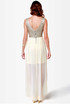 Over the Moon Cream and Gold Dress