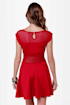 Center Piece Cutout Red Dress