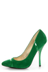 Shoe Republic LA Silva Jade Green Pointed Pumps