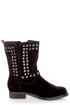 Promise Abigail Black Studded Motorcycle Ankle Boots