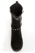 Promise Abigail Black Studded Motorcycle Ankle Boots