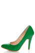 Mixx Rosemary Green Patent Pumps