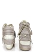Wild Diva Lounge Bubble 02 Light Grey Lace-Up Wedge Sneakers