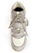 Wild Diva Lounge Bubble 02 Light Grey Lace-Up Wedge Sneakers