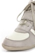 Wild Diva Lounge Bubble 02 Light Grey Lace-Up Wedge Sneakers