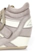 Wild Diva Lounge Bubble 02 Light Grey Lace-Up Wedge Sneakers