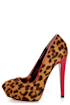 Capricorn Leopard Print and Red Platform Pumps