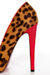 Capricorn Leopard Print and Red Platform Pumps