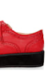Oxia Burgundy Red Brogue Oxford Platform Creepers