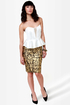 Just a Kiss Ivory Peplum Bustier Top