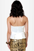 Just a Kiss Ivory Peplum Bustier Top