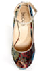 Torri Red Floral Brocade Platform Wedges