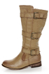 Cowgirl 2 Beige Belted Riding Boots