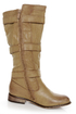 Cowgirl 2 Beige Belted Riding Boots