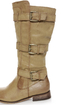 Cowgirl 2 Beige Belted Riding Boots