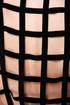 Gridding from Here to Here Cutout Black Dress