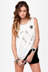 Somedays Lovin' Mad Raven Grey Print Muscle Tee
