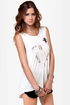 Somedays Lovin' Mad Raven Grey Print Muscle Tee