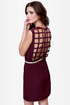 Gridding from Here to Here Cutout Plum Purple Dress