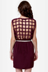 Gridding from Here to Here Cutout Plum Purple Dress