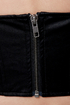 Mink Pink Christie Black Vegan Leather Bustier Top