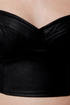 Mink Pink Christie Black Vegan Leather Bustier Top