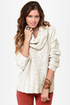 Quiksilver Icicles Off-White Cowl Sweater