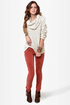 Quiksilver Icicles Off-White Cowl Sweater