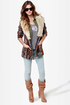 Mink Pink Kooky Multi Yarn Striped Coat