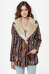 Mink Pink Kooky Multi Yarn Striped Coat