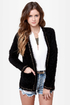 Mink Pink Chain Reaction Fuzzy Black Cardigan Sweater