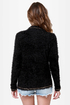 Mink Pink Chain Reaction Fuzzy Black Cardigan Sweater