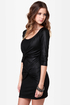 Mink Pink Twister Sister Black Dress