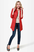 Tulle Cinnabar Rust Red Coat
