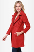 Tulle Cinnabar Rust Red Coat