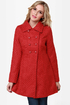 Tulle Cinnabar Rust Red Coat